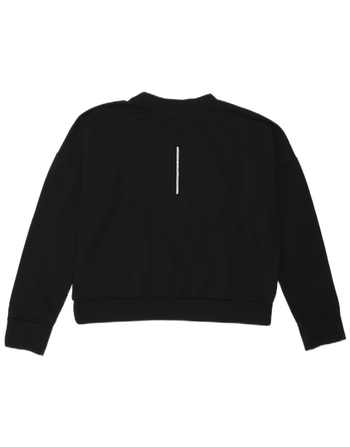 Pulover crop Nike pentru femei UK 12 Mediu Negru Poliester Sport