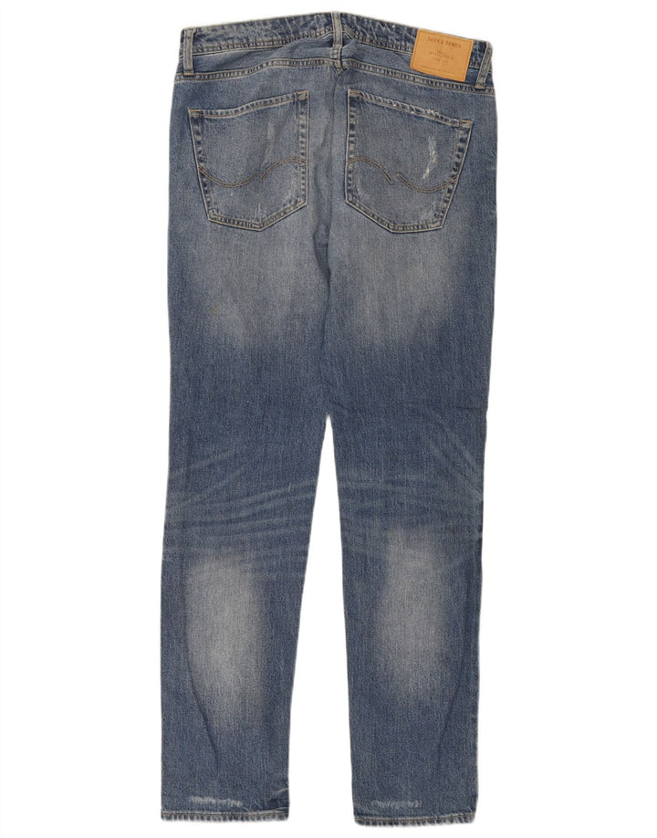 Blugi subțiri învechiți Tim pentru bărbați Jack & Jones L32 L34 Bumbac albastru