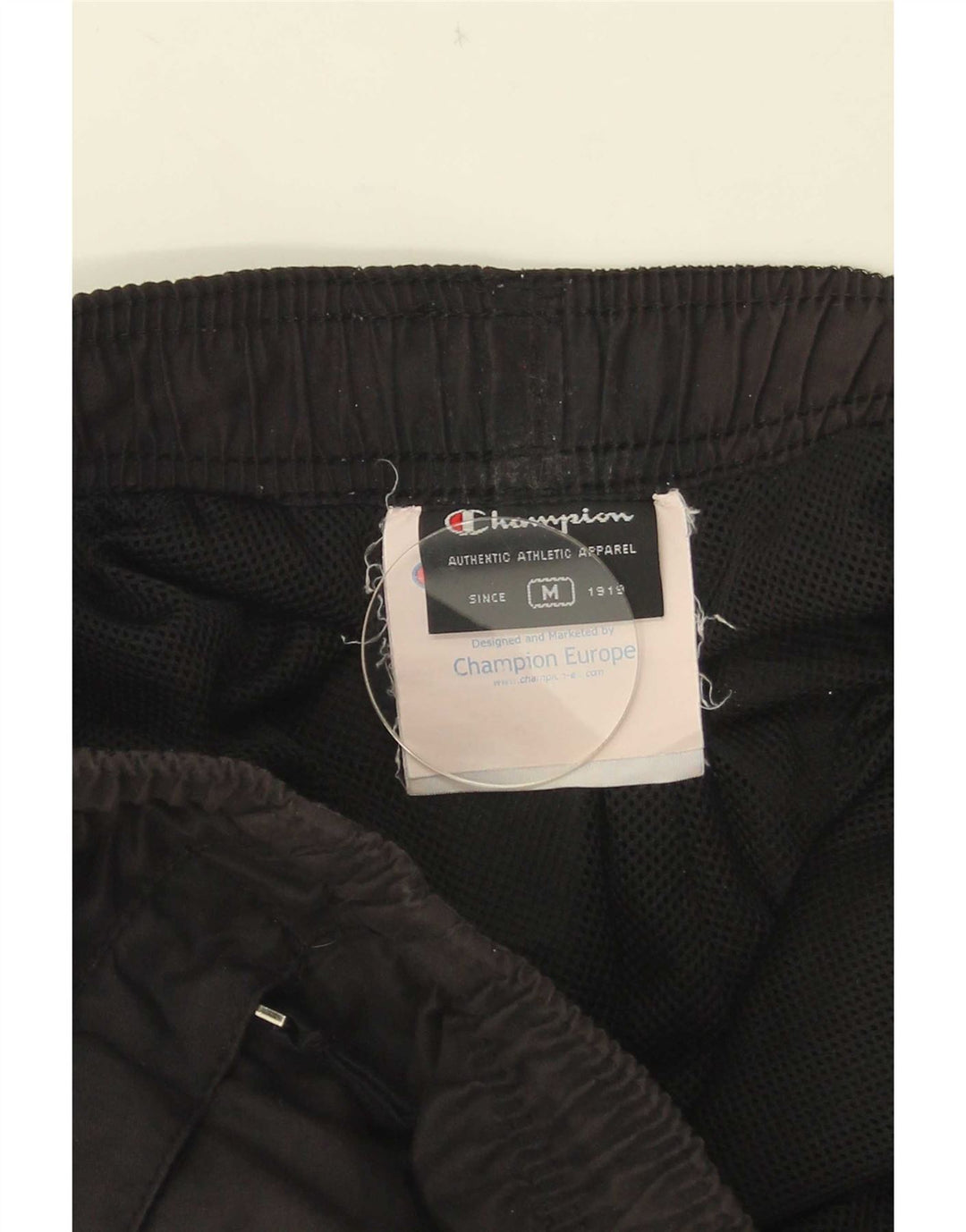 Pantaloni de trening Champion pentru bărbați, poliester mediu negru