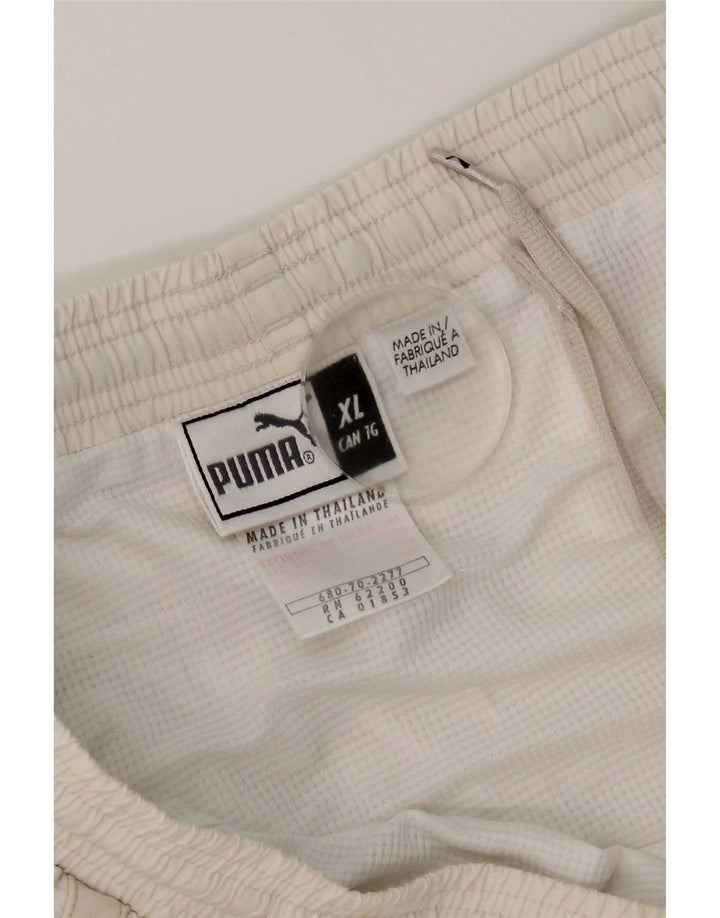 Pantaloni scurți sport pentru bărbați Puma XL, nailon alb