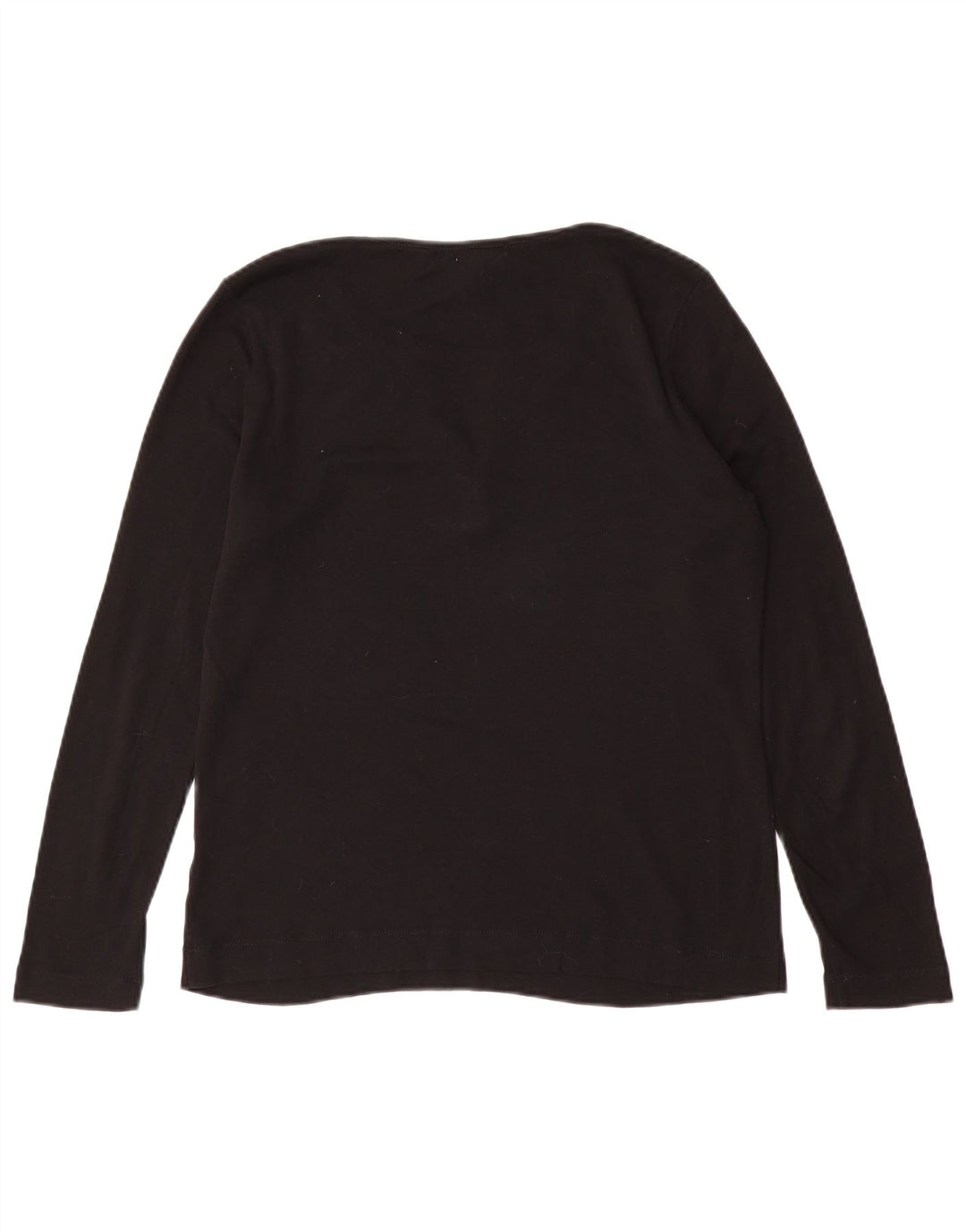 Top pentru femei RALPH LAUREN cu mânecă lungă UK 16 mare bumbac negru