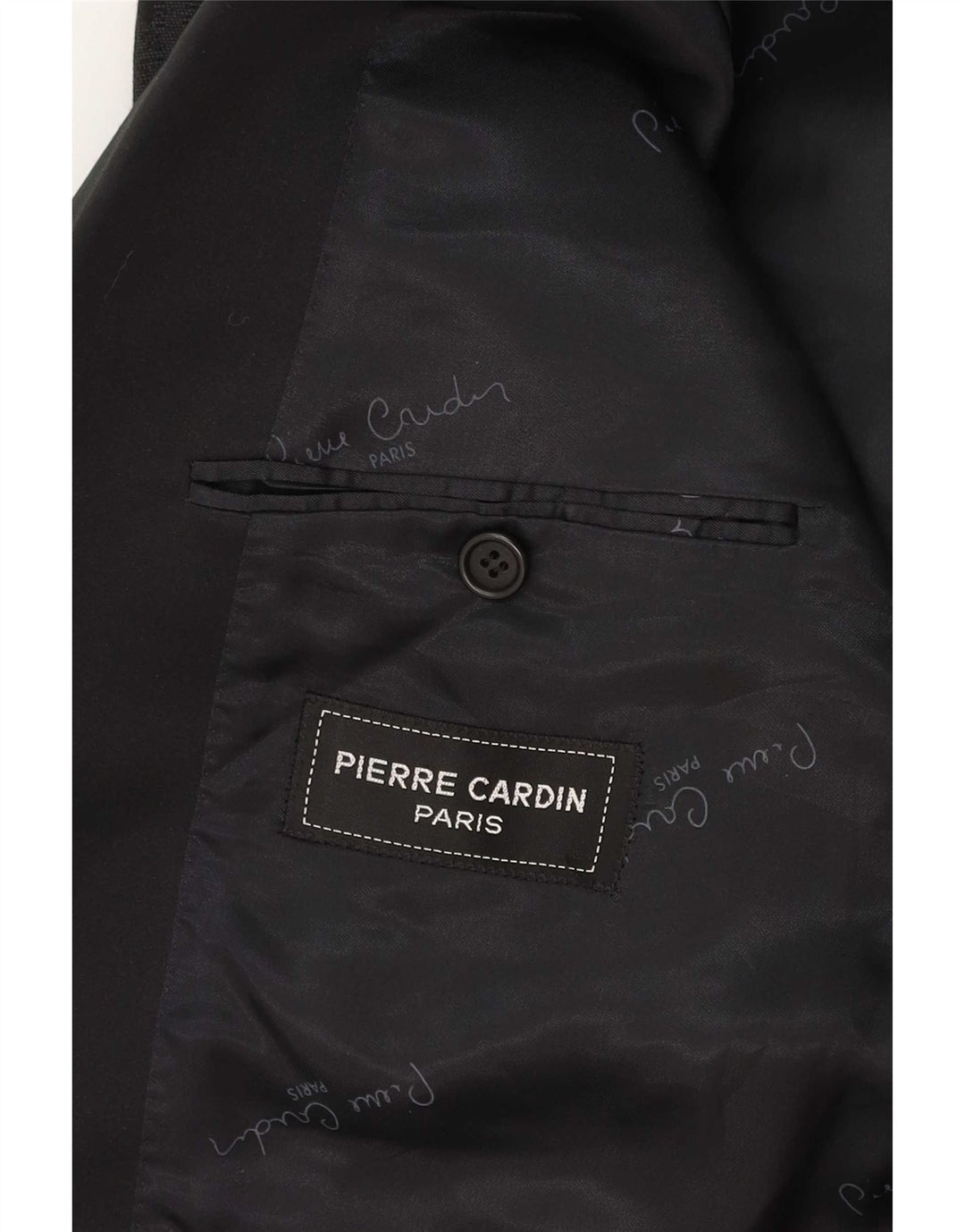 Jachetă Blazer pentru bărbați Pierre Cardin IT 50 Large Negru Geometric Clasic