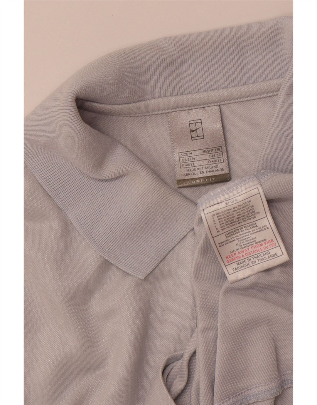 Tricou polo NIKE pentru bărbați UK 39/41, bumbac albastru mediu