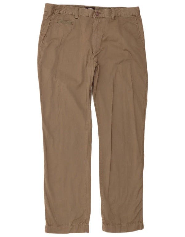 Pantaloni Chino Drepți Bărbați Quiksilver L36 L32 Bumbac Bej