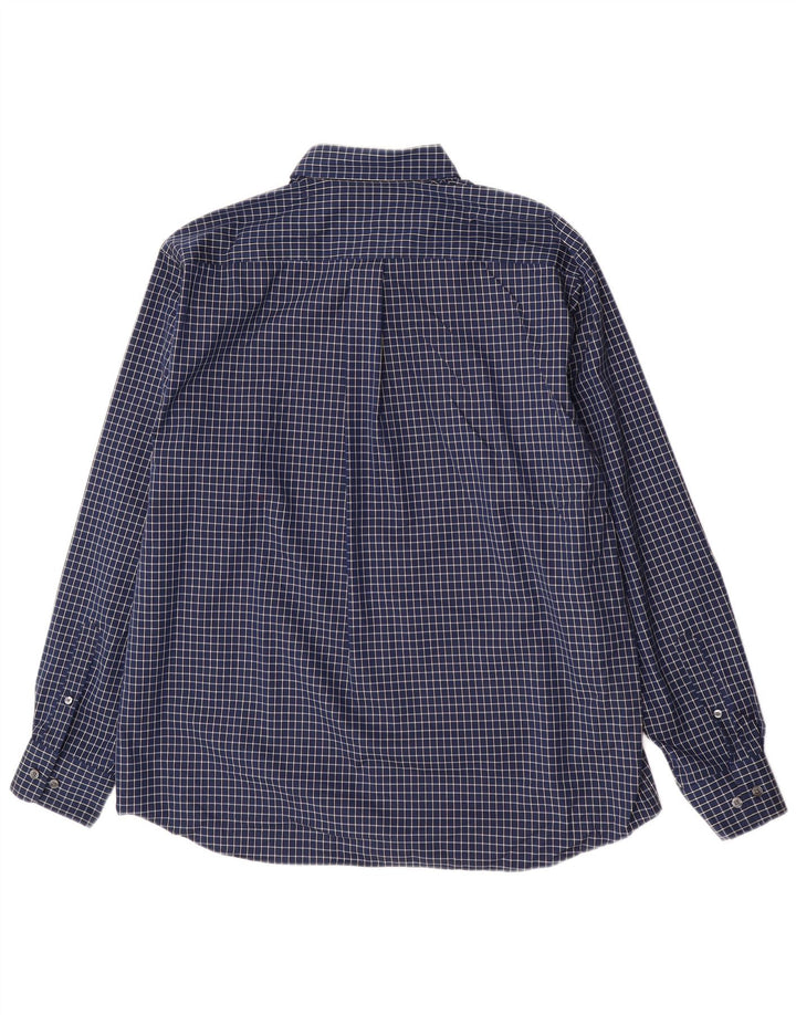 Cămașă pentru bărbați Eddie Bauer, mare din bumbac cu carouri bleumarin