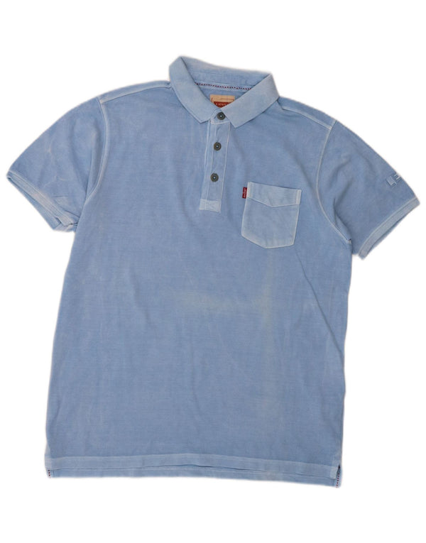 Tricou polo Levi's pentru baieti 15-16 ani, bumbac albastru