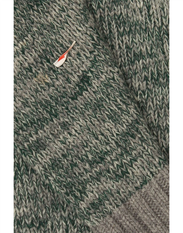 Pulover cardigan pentru bărbați Fred Perry, lână mare cu pete verde