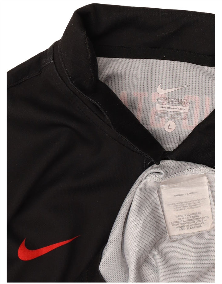 Tricou polo cu grafică Nike pentru bărbați Ohio State Buckeyes, mare, negru