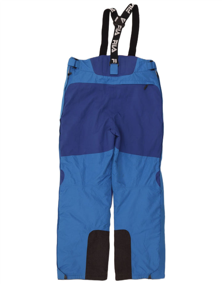 Pantaloni de schi Fila pentru bărbați cu grafică, albastru, poliester color bloc