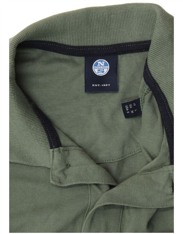 Tricou polo North Sails pentru bărbați, bumbac verde mediu