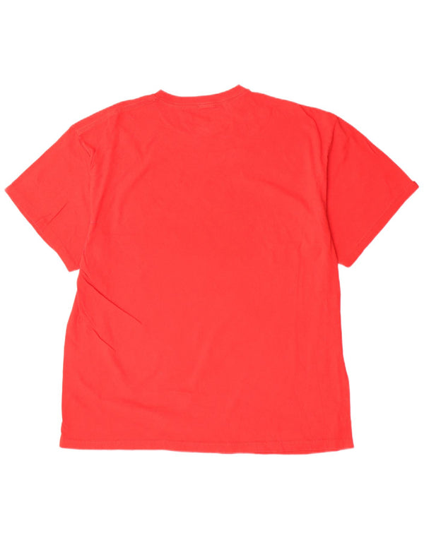 QUIKSILVER Mens Graphic T-Shirt Top XL Red Cotton