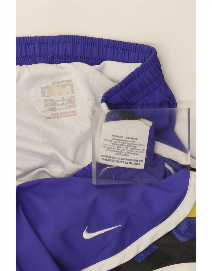 Pantaloni scurti sport Nike pentru femei Marea Britanie 8/10 Poliester geometric violet mic