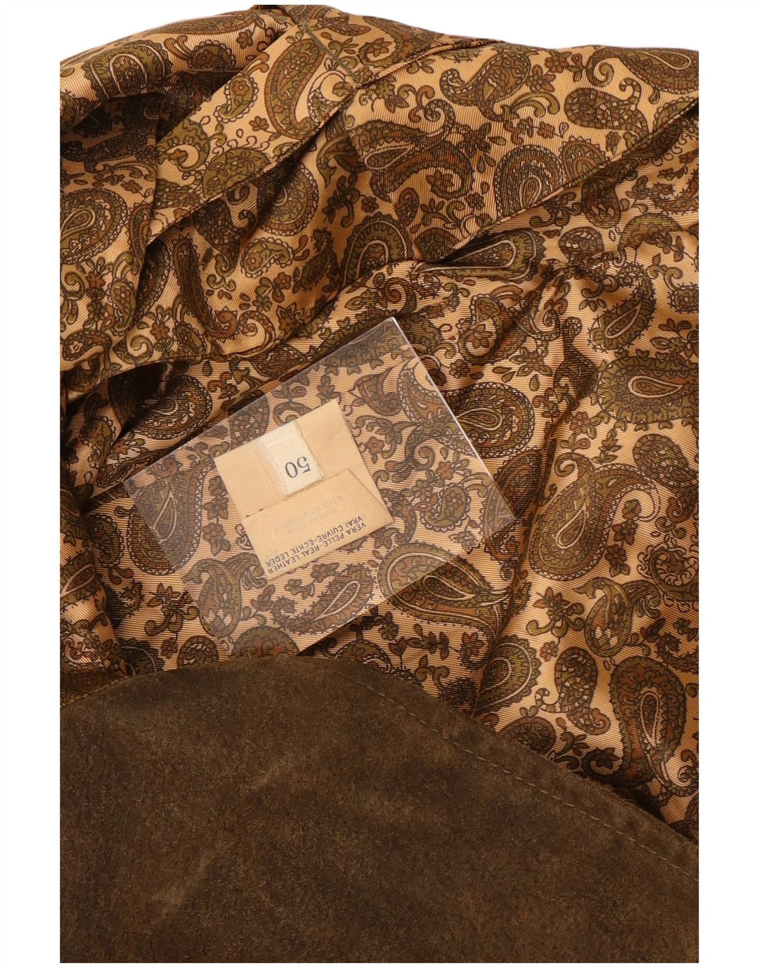 Vestă vintage pentru bărbați din piele intoarsa IT 50 din piele maro medie