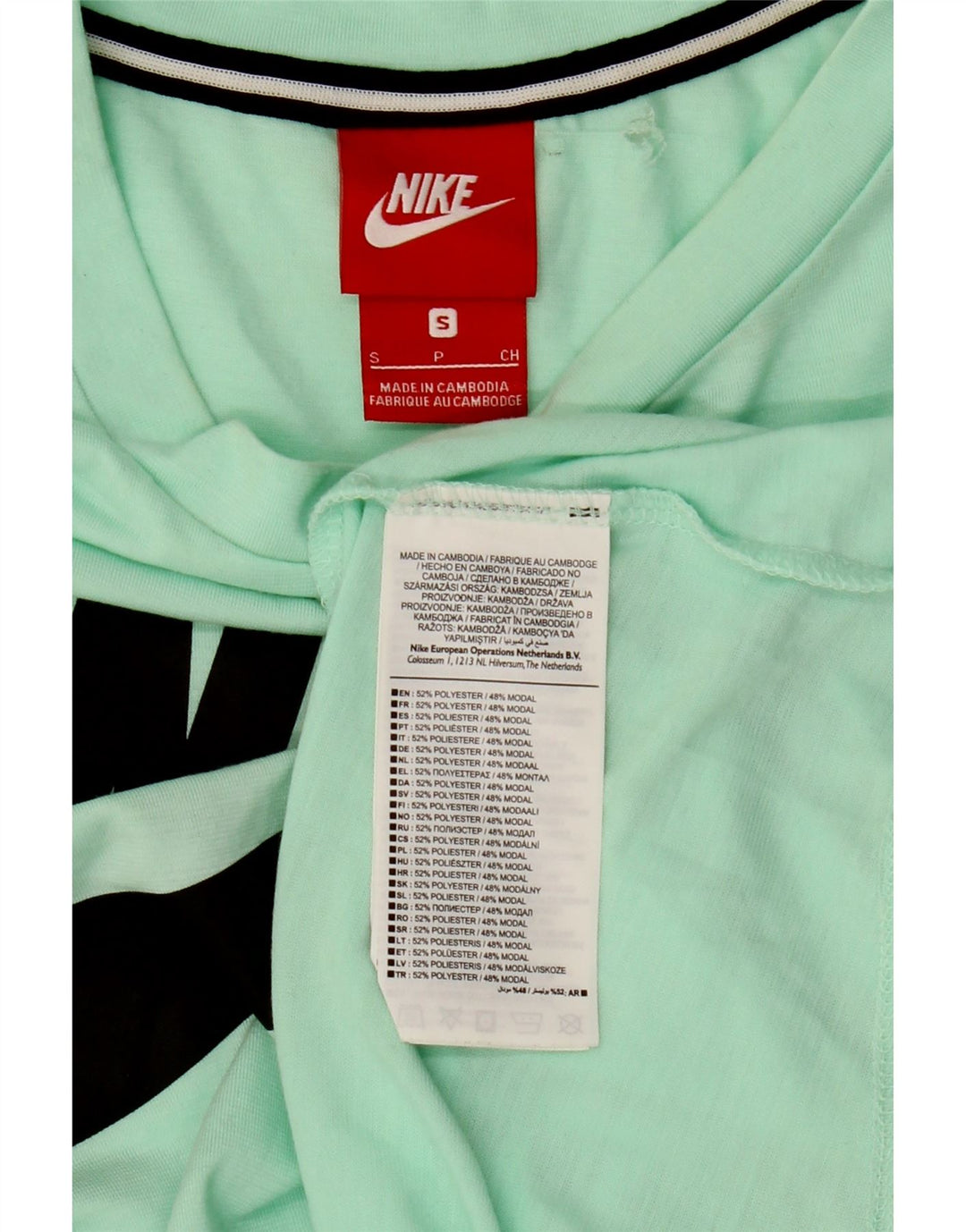 Tricou grafic Nike pentru femei Top UK 10 Small Green Poliester