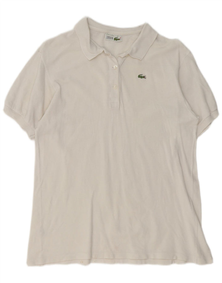 Tricou polo Lacoste pentru femei Mărimea 46 XL Bumbac alb