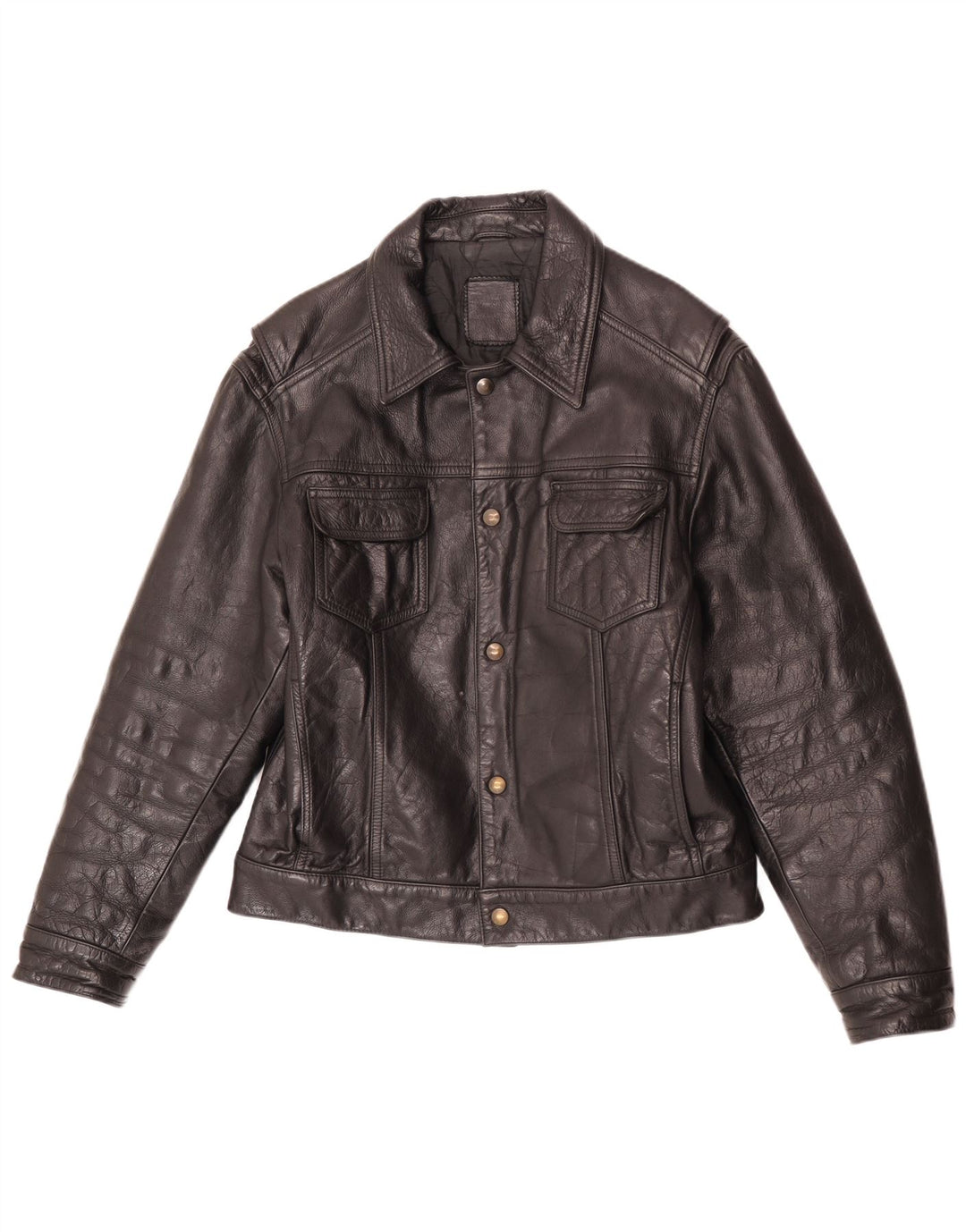 Jachetă de piele vintage pentru bărbați UK 40 Large Black