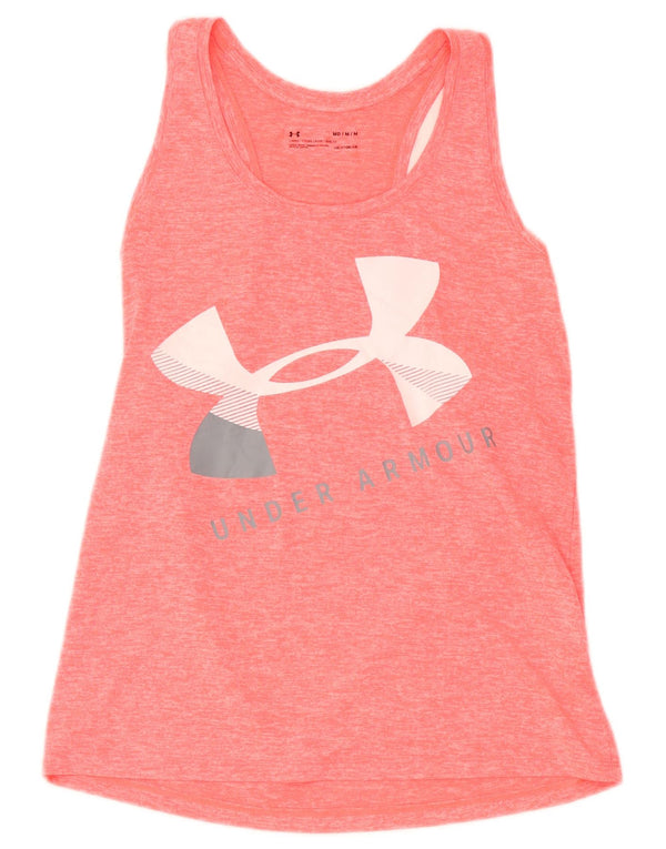 Top cu vestă grafică Under Armour pentru femei Heat Gear UK 12 Medium Pink Flecked