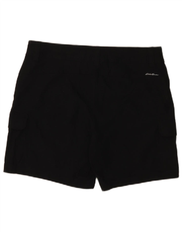 Pantaloni scurti cargo pentru femei Eddie Bauer US 12 Large W34 Nylon negru