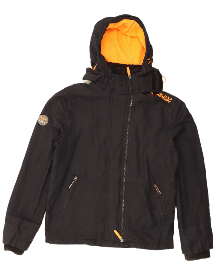 Jachetă Windbreaker cu grafică Superdry pentru femei UK 14 Medium Black