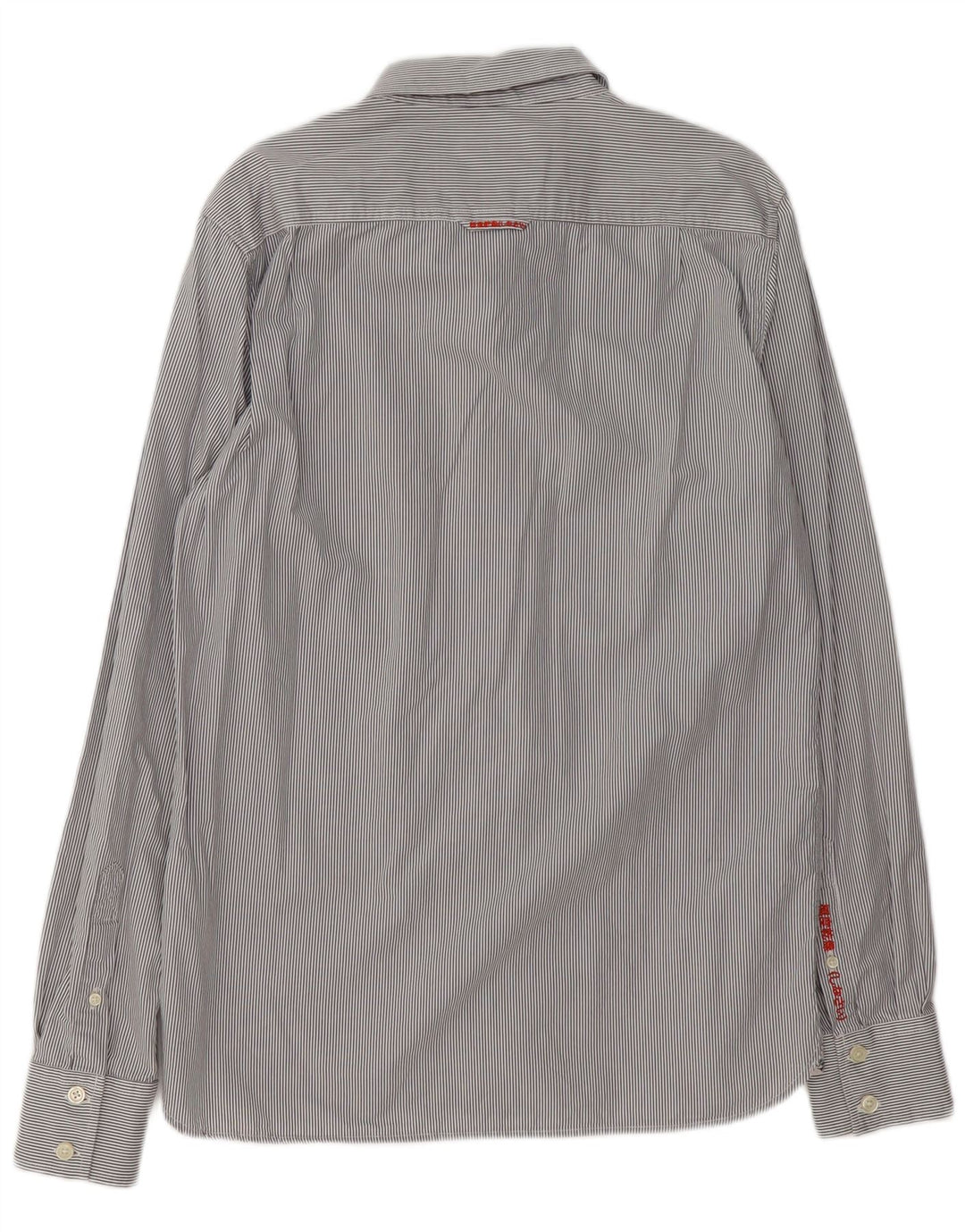Cămașă pentru bărbați Superdry XL, bumbac cu dungi albastre