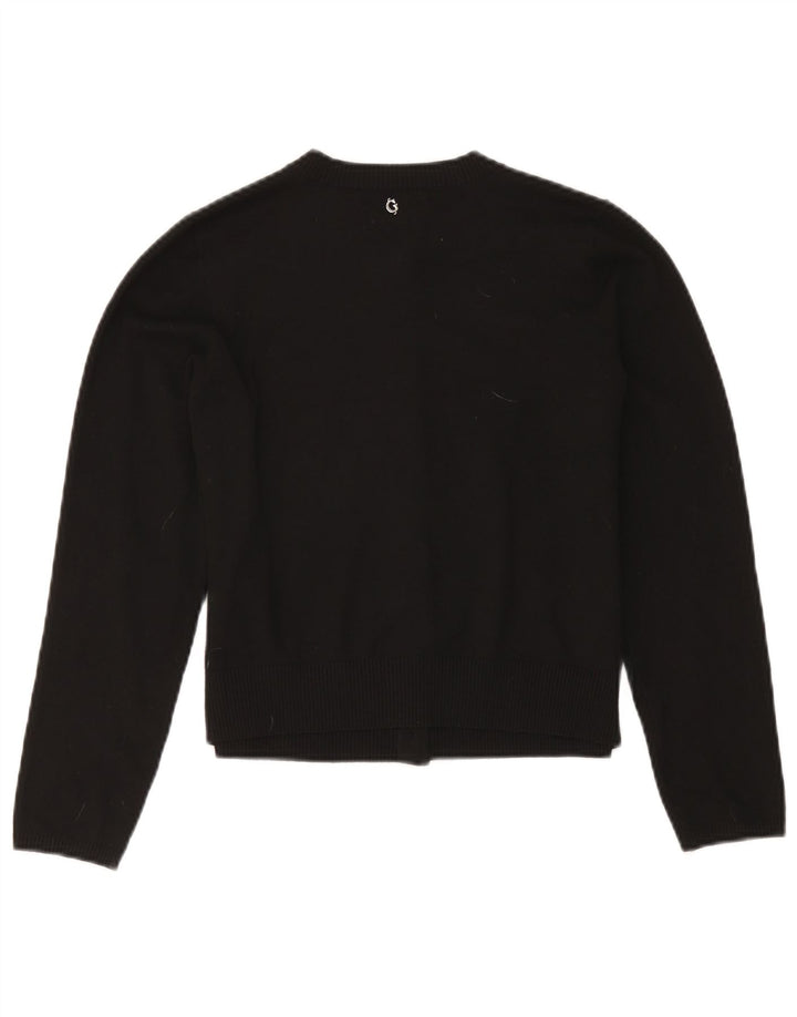 Pulover Crop Cardigan Guess pentru femei UK 12 Poliester mediu negru