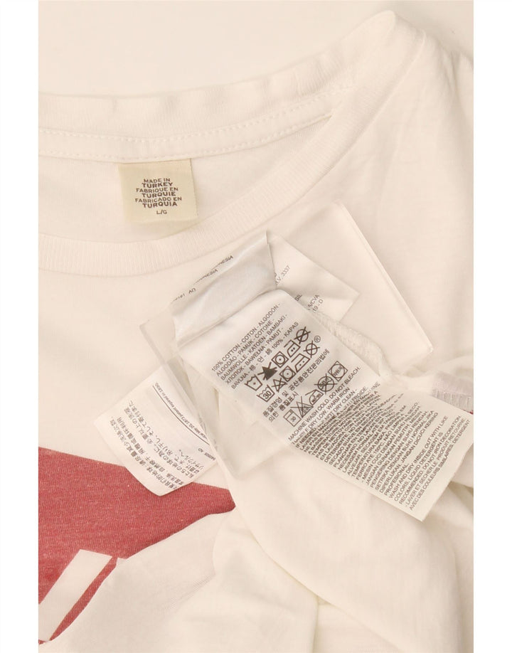 Tricou grafic pentru femei LEVI'S Top UK 16, mare, alb, bumbac