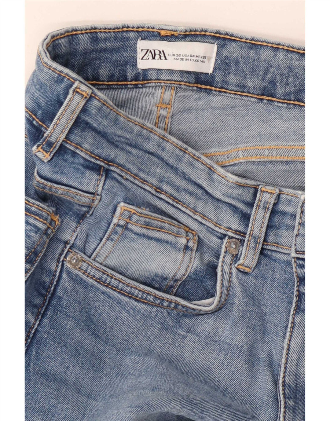 Blugi Zara Femei Bootcut EU 36 XS W26 L26 Albastru