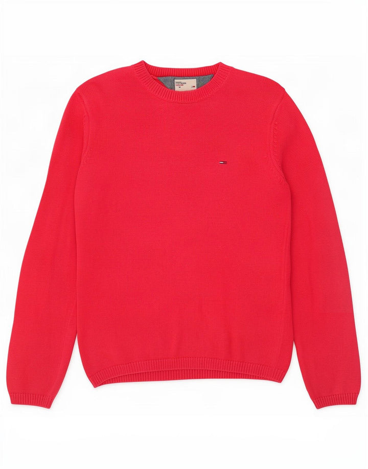 Pulover Tommy Hilfiger pentru bărbați cu gât roșu mediu din bumbac