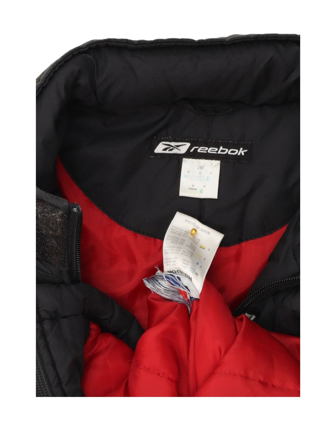 REEBOK Boys Windbreaker Jacket 12-13 Years Medium  Black Nylon Vintage Reebok and Second-Hand Reebok from Messina Hembry 