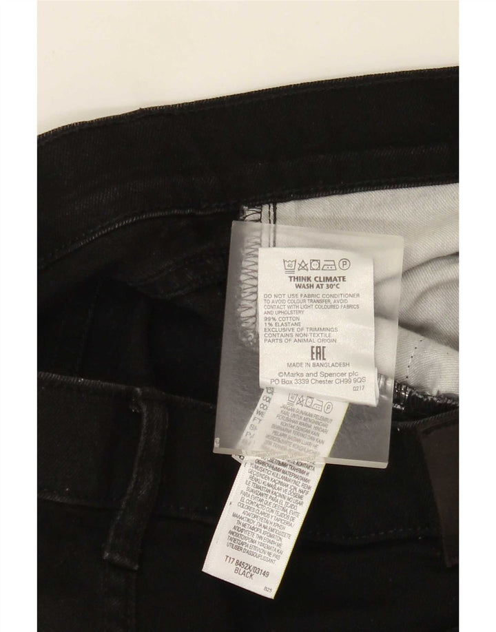 Blugi drepti pentru bărbați Marks & Spencer, cu ajustare normală, L36 L35, bumbac negru