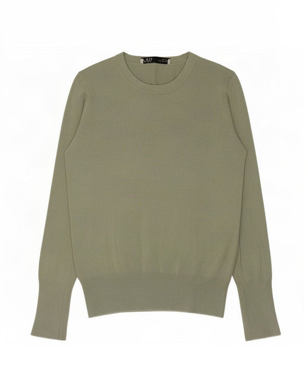 Pulover pentru damă Zara, cu gât turnut, UK 10, mic, verde, viscoză