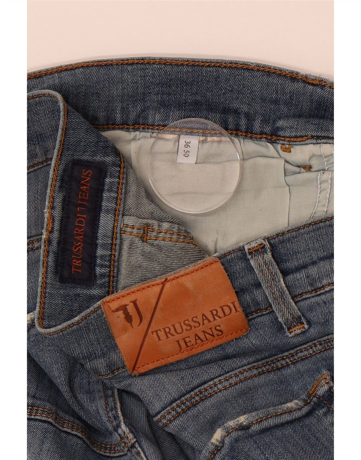 TRUSSARDI Mens Straight Jeans W36 L36 Blue