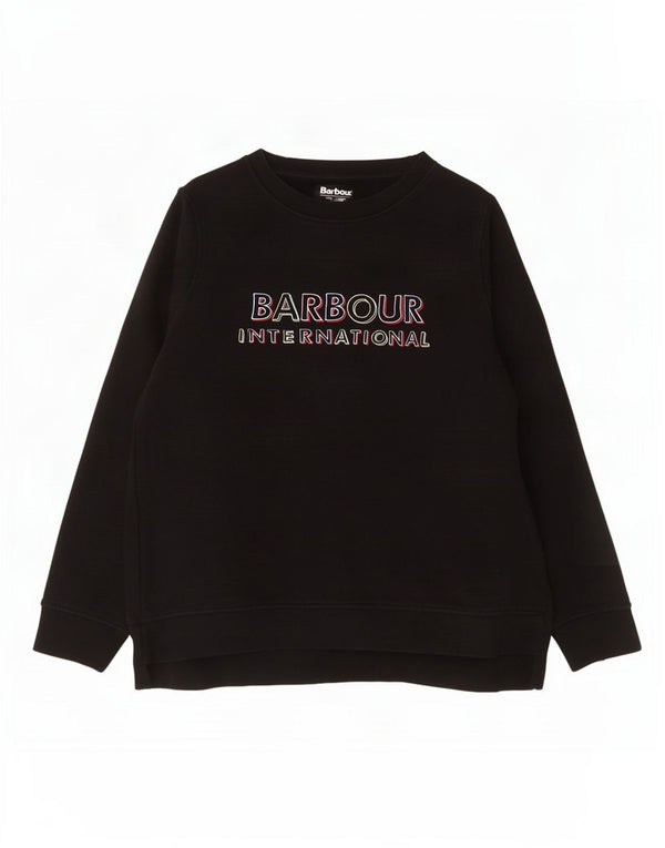 Pulover supradimensionat cu grafic pentru femei Barbour UK 18 XL bumbac negru