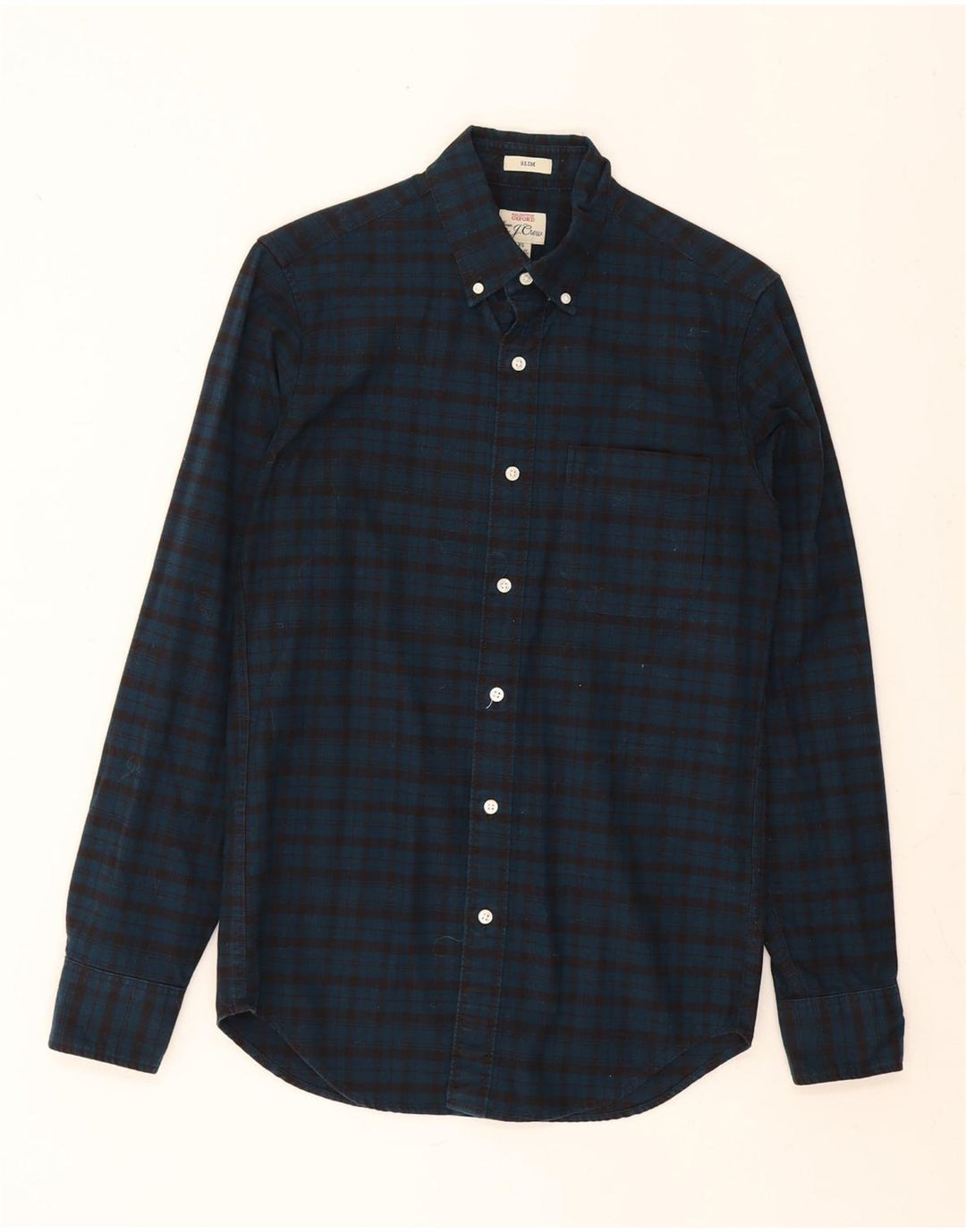 J. CREW Mens Flannel Shirt XS Navy Blue Check Cotton Vintage J. Crew and Second-Hand J. Crew from Messina Hembry 