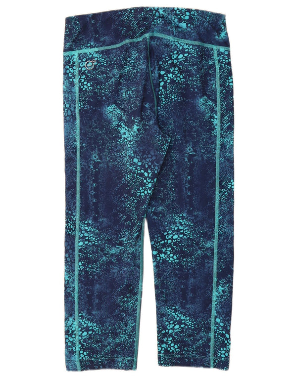 Leggings Capri cu model abstract PUMA pentru femei UK 12 Poliester albastru mediu