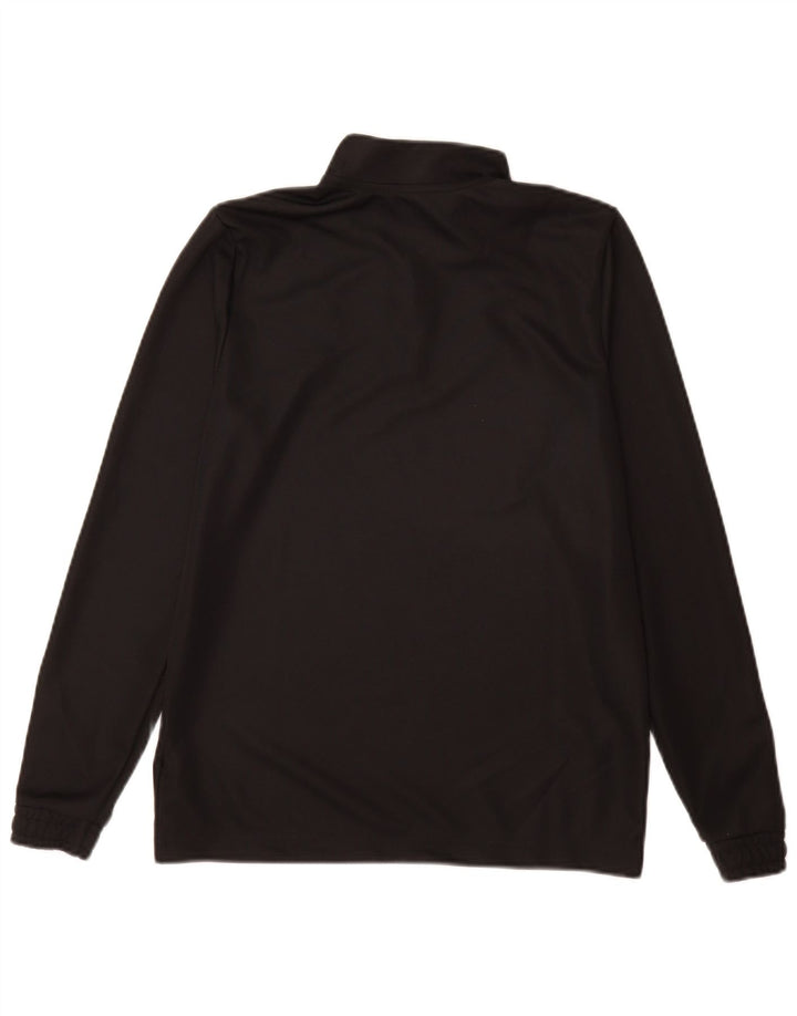 Adidas Boys Aeroready Zip Neck Pullover Trening Top 13-14 Ani Negru