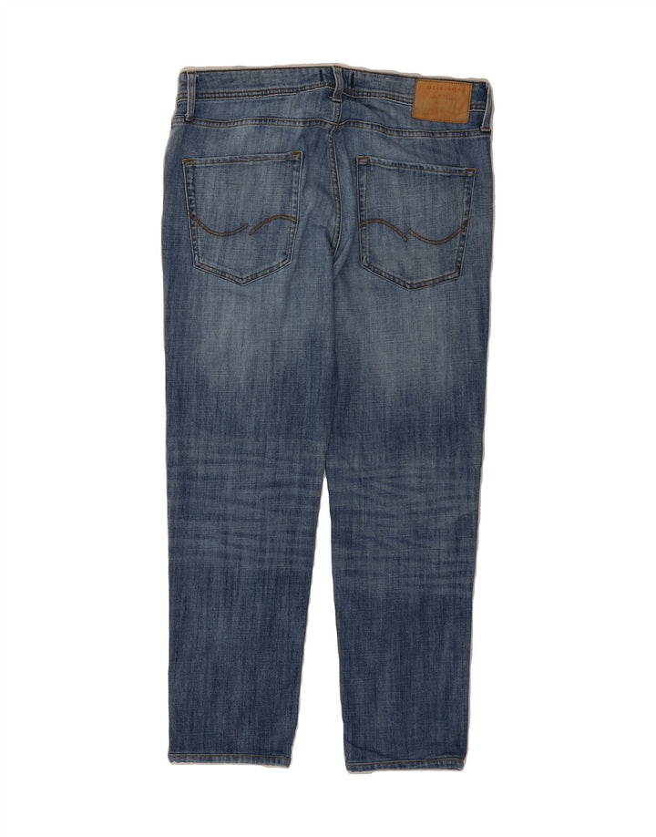 JACK & JONES Mens Straight Jeans W33 L30 Blue Cotton Vintage Jack & Jones and Second-Hand Jack & Jones from Messina Hembry 