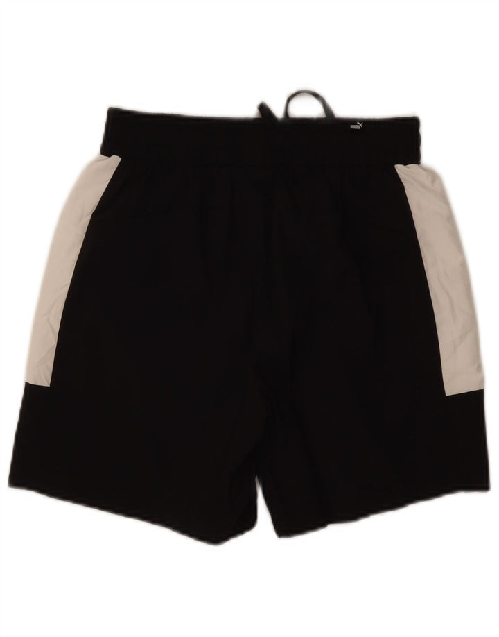Pantaloni scurți sport grafic Puma pentru bărbați, negru, poliester color bloc