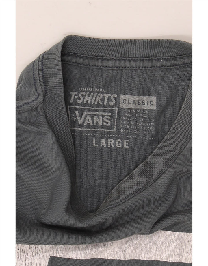 Tricou grafic clasic Vans pentru bărbați Top mare gri
