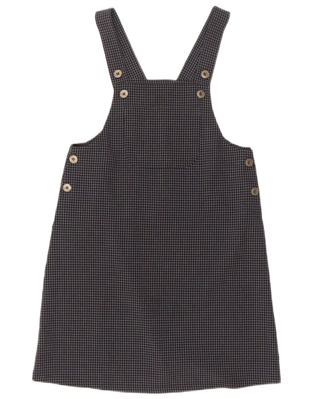 Rochie salopetă vintage pentru femei UK 12 Medium Bluemarin Check