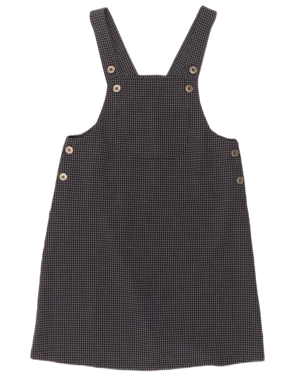 Rochie salopetă vintage pentru femei UK 12 Medium Bluemarin Check