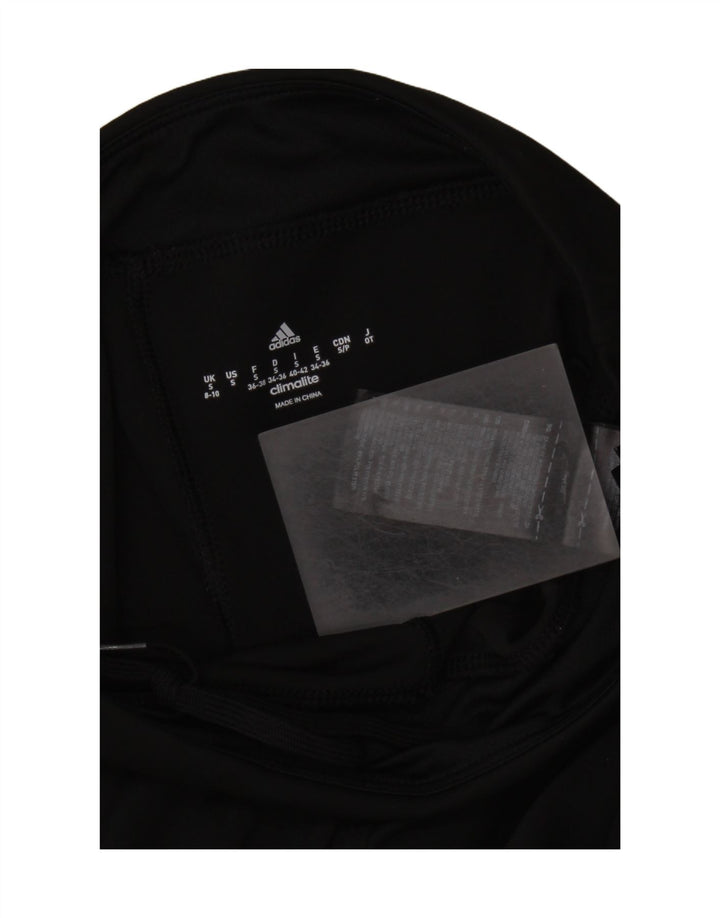 Leggings ADIDAS Climalite Capri pentru femei UK 8/10 Poliester negru mic