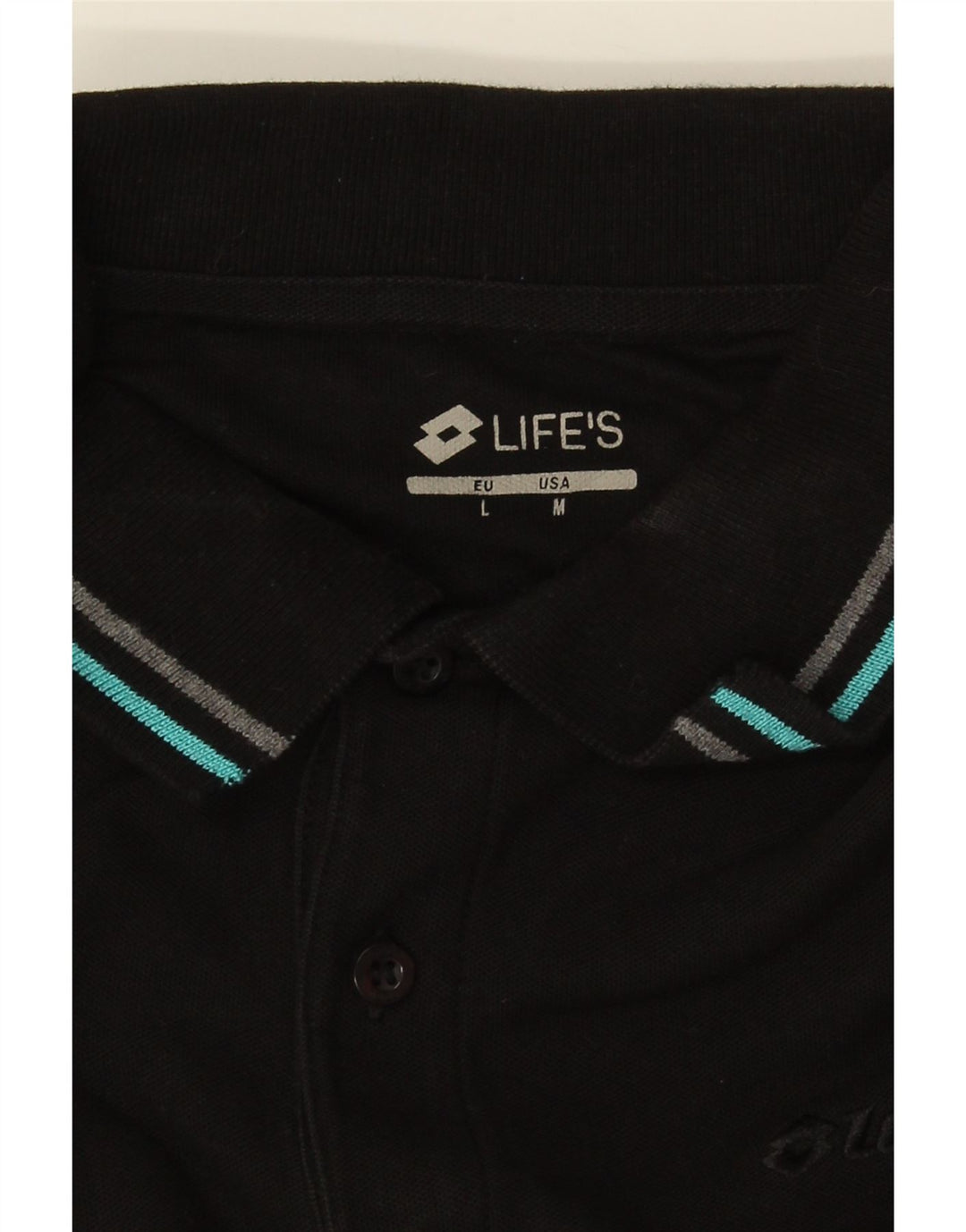 Tricou polo Lotto Life's pentru bărbați, mediu negru
