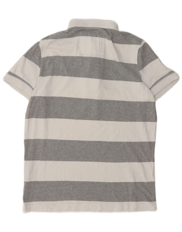 Cămașă polo Abercrombie & Fitch pentru bărbați, XL, bumbac cu dungi gri