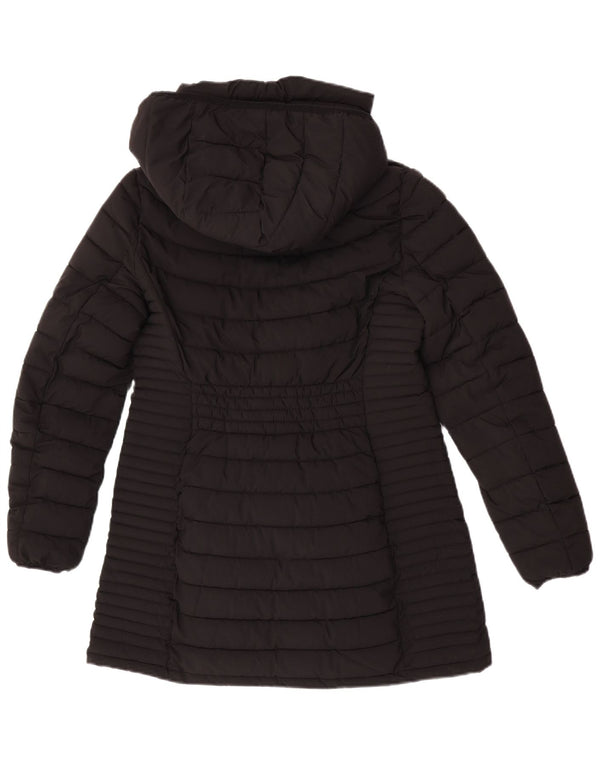 Palton căptușit cu glugă pentru femei Dkny UK 12 Poliester mediu negru