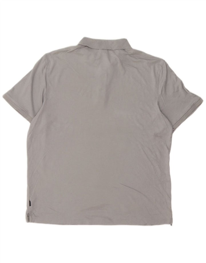 Cămașă polo CALVIN KLEIN pentru bărbați, bumbac gri mare