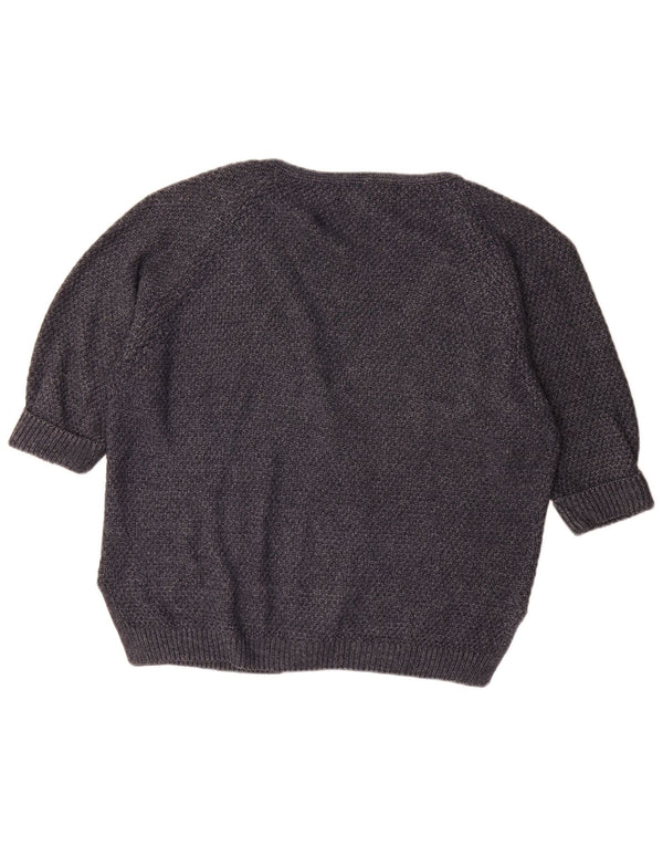 Pulover cardigan deschis pentru femei Fat Face, supradimensionat, cu mâneci 3/4, UK 18 XL, gri