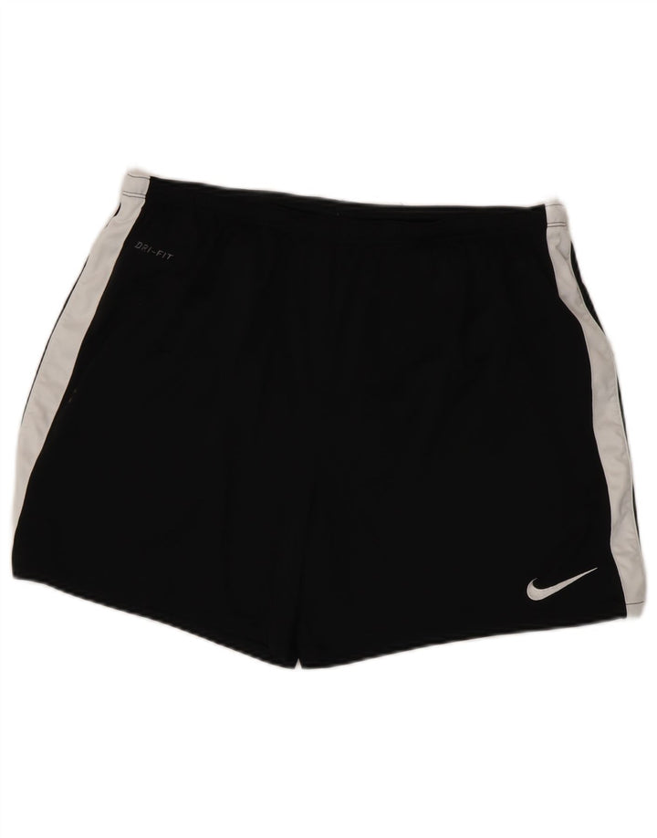 Pantaloni scurți sport NIKE Dri Fit pentru bărbați XL, negru, poliester color bloc