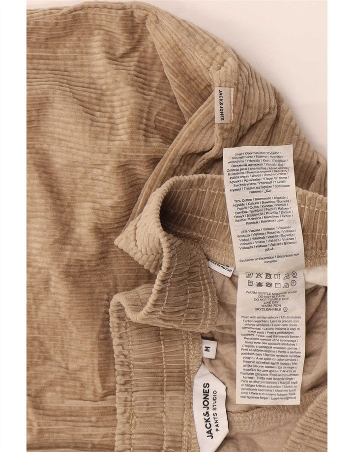 Pantaloni scurți Jack & Jones pentru bărbați din velur mediu W36 bumbac bej