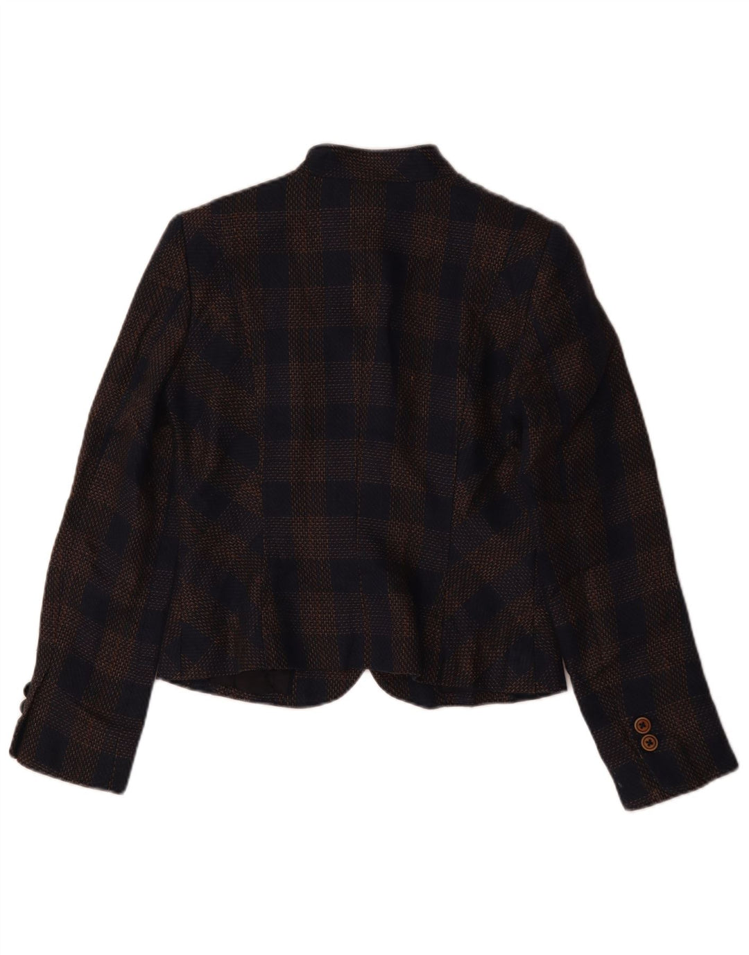 Jachetă pentru femei Brooks Brothers Crop Blazer US 4 Small Bleumarin Check